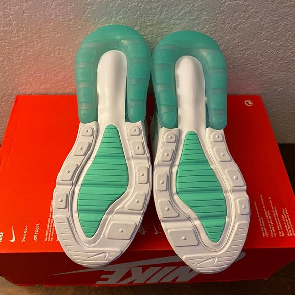 Nike Air Max 270 GS Summit White Jade Ice Green 943345-115 6.5Y Women's Size 8 - Picture 5 of 7